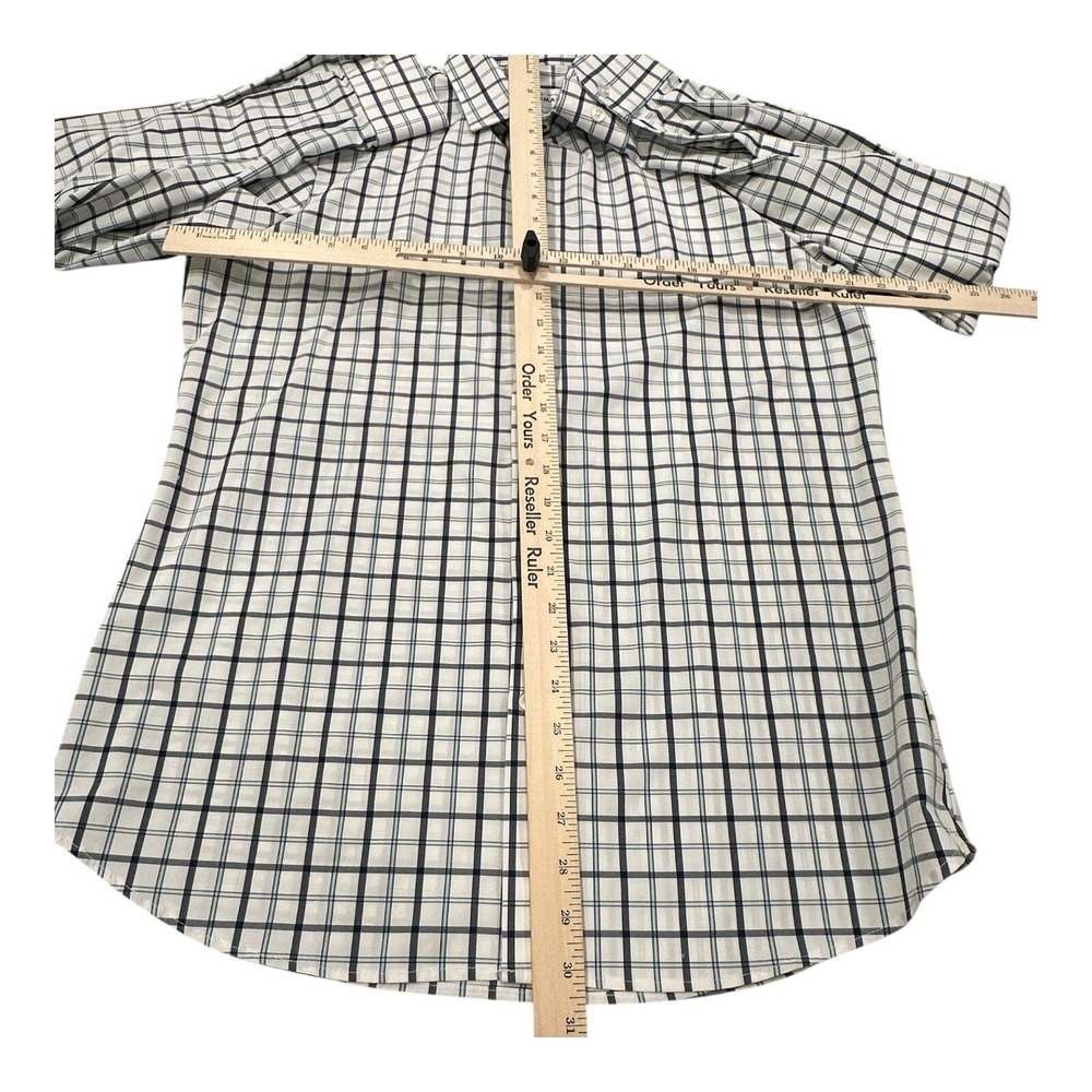 Men's Mizzen + Main Leeward Button Down Shirt‎ White Plaid Trim Fit Size Large - Picture 6 of 11